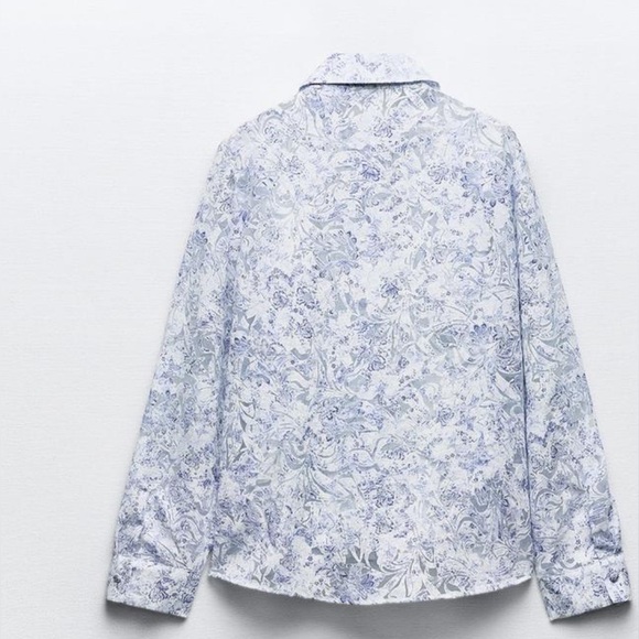 DEVORÉ PRINTED SHIRT, Zara | Size Medium - Picture 4 of 8